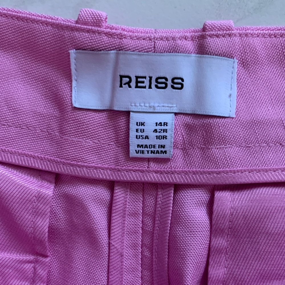 NEW Reiss Pink Wide Leg Trousers - Picture 5 of 9